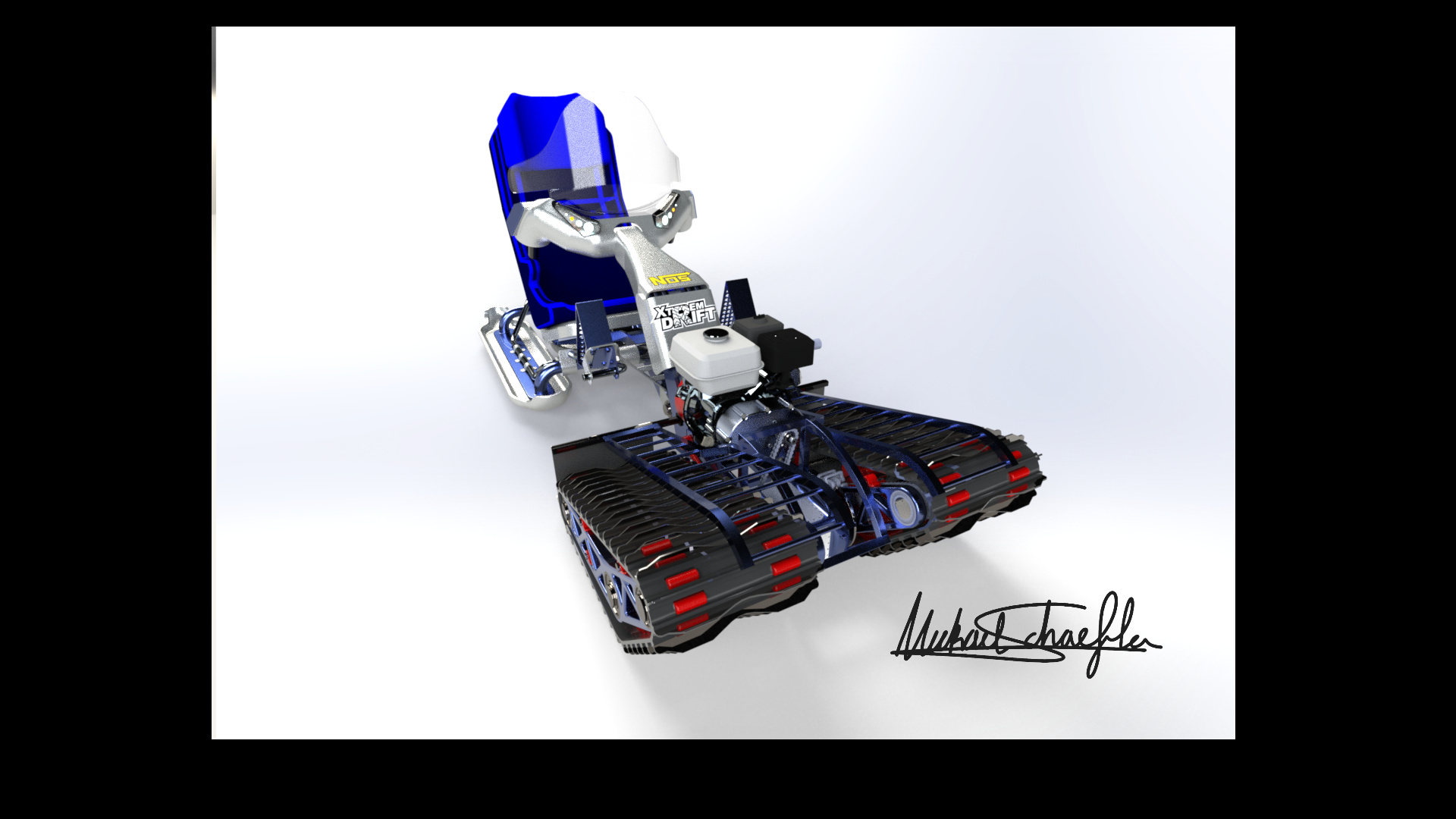 雪地漂移履带车